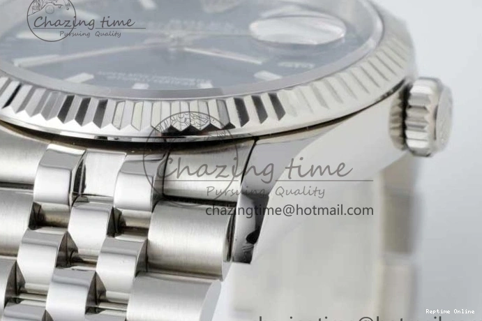 0103 EasyCare DateJust 36 DIWF 1:1 Best Edition 904L Steel Blue Stick Dial on Jubilee Bracelet SA 2317